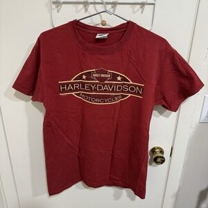 Harley Davidson Motorcycles Barbs West Collingswood NJ Maroon Shirt Size Medium